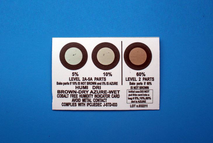3 Dots Moisture Indicator Card
