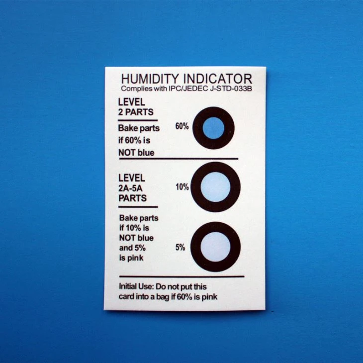 Indicador d’humitat de canvi de color reversible