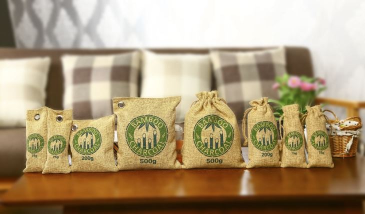 Bossa de purina natural de bambú de carbó vegetal per al armari