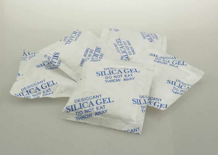 Paquets dessecants en gel de sílice