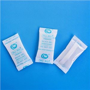 Desseccant gel de sílice d'aliments blancs amb llet